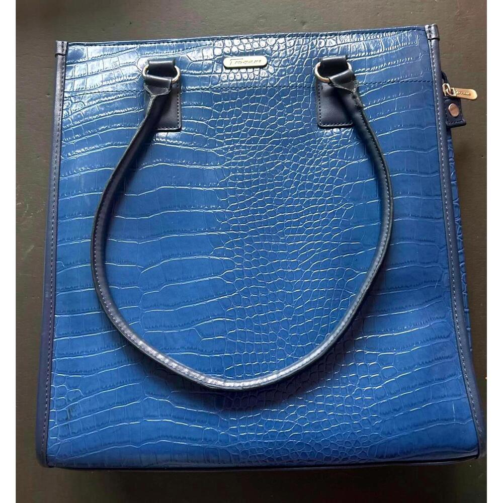 Targus Blue Croc-Embossed Tote Bag